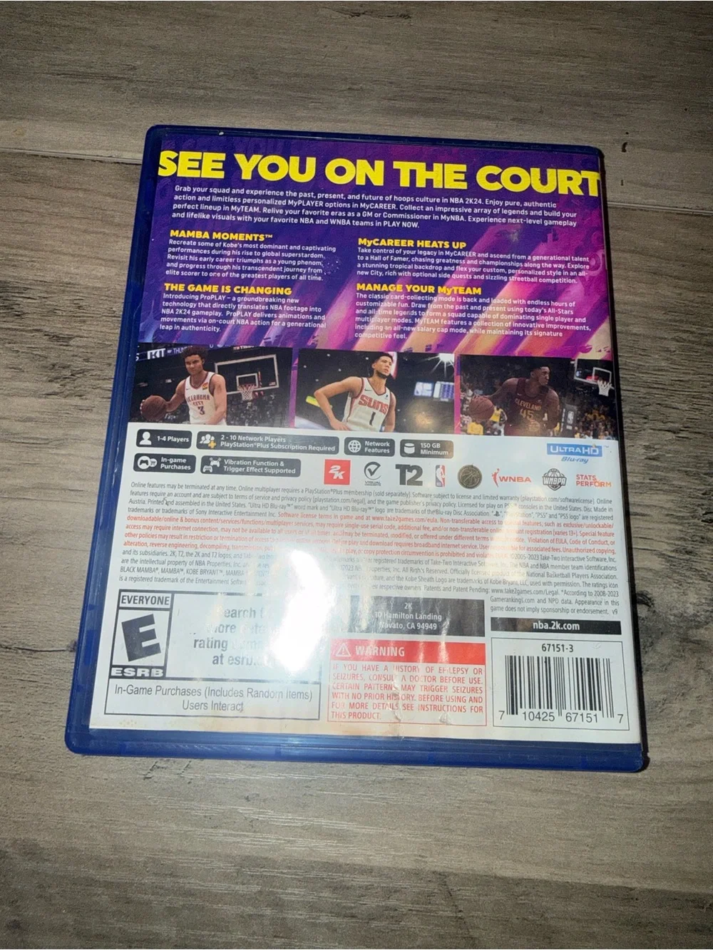 Sony PS5 NBA 2K24 Kobe‎ Bryant Edition - Purple & Yellow